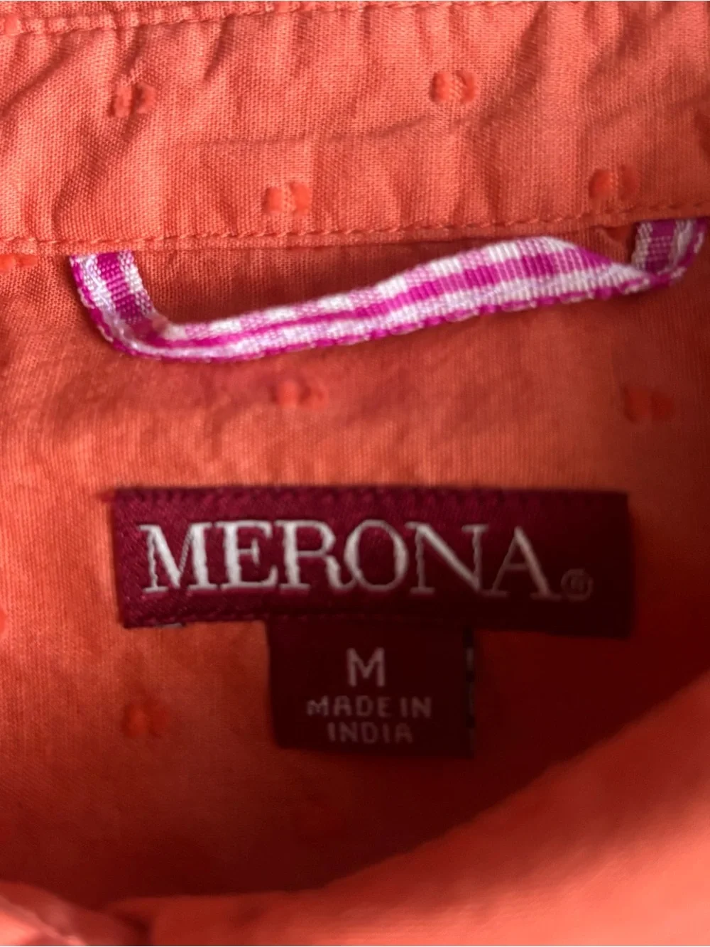 Merona Women's Orange Button-Down Shirt – Size Medium